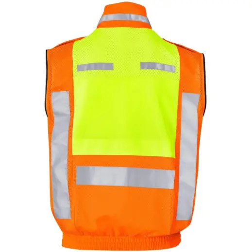 Metro Two-Tone Hi-Viz Reflective Zip-Off Jacket Back Sleeveless